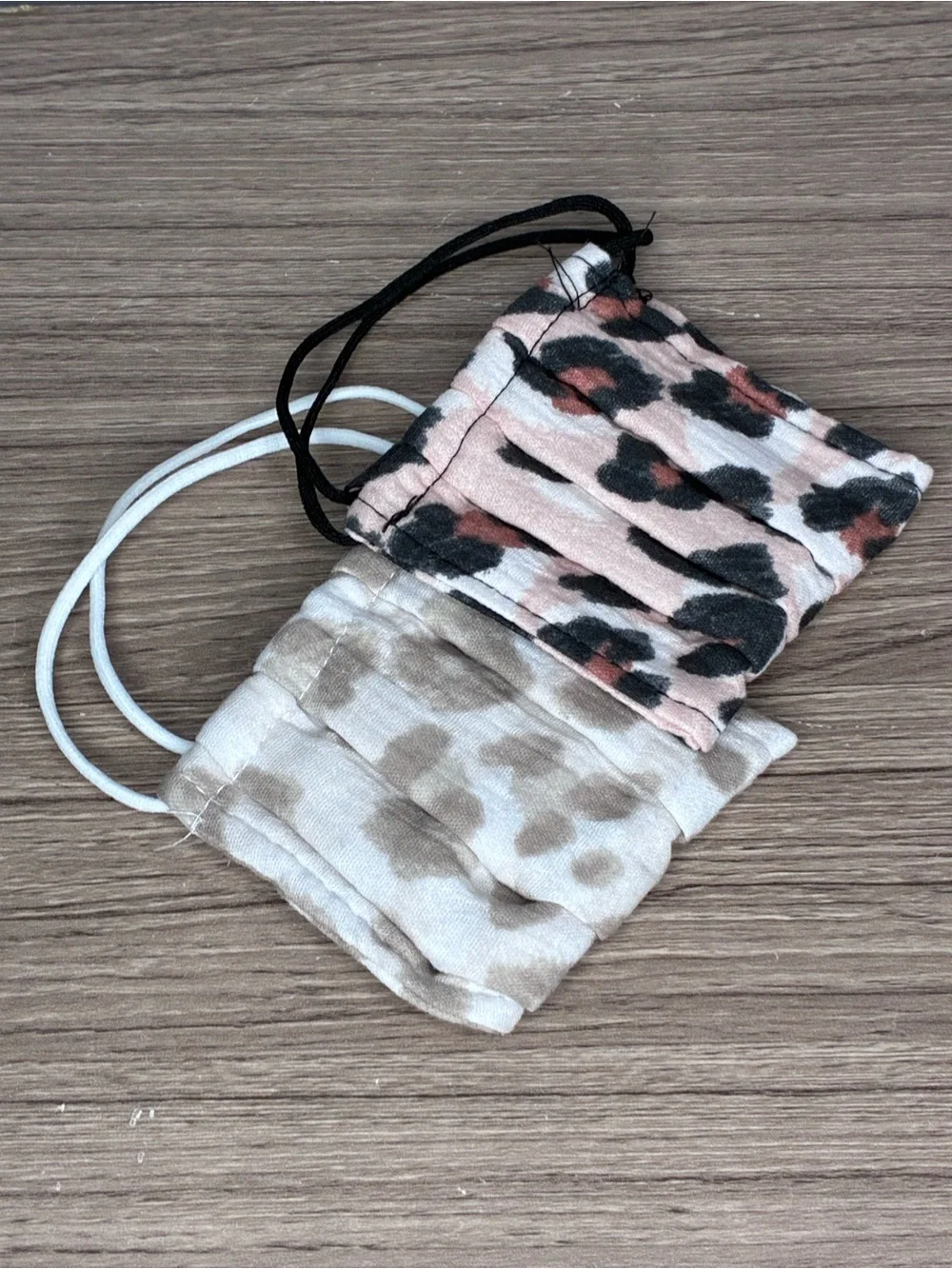 🐼 3/$25 NWOT Kitsch Leopard Print Cotton Face Masks - Pink & Beige (2-Pack)